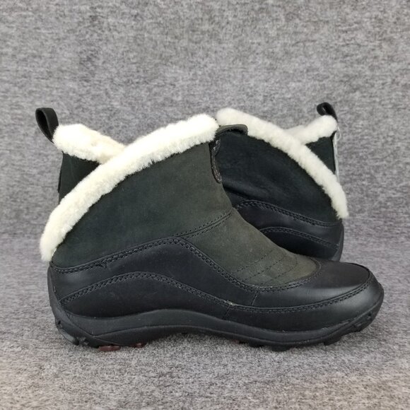 Merrell Sulis Black Leather Waterproof Insulated Winter Boots Women 7.5 DISCOLOR - Picture 11 of 12